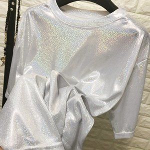 summer stylish bright silk woman tops